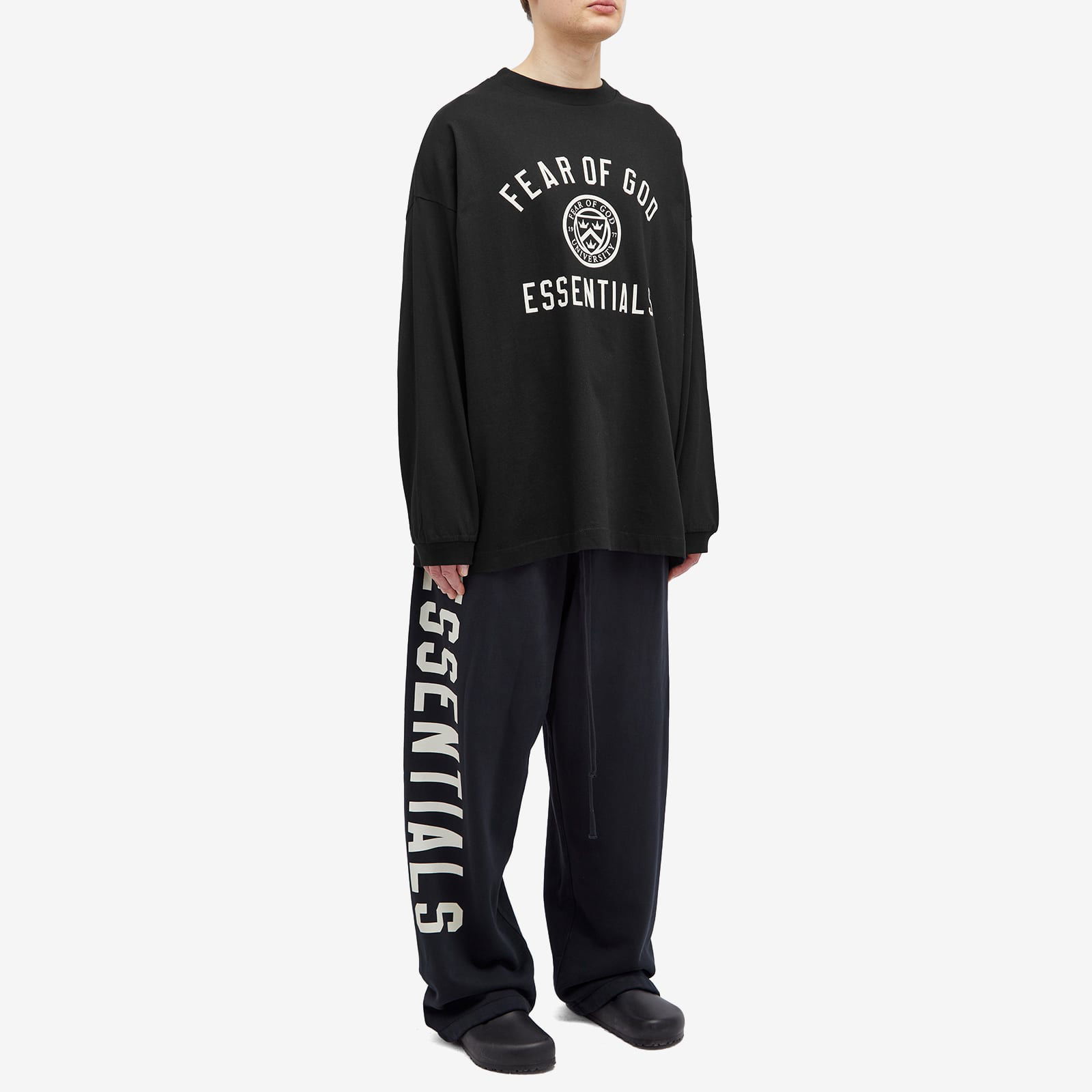 ESSENTIALS Crest Logo Long Sleeve T-Shirt