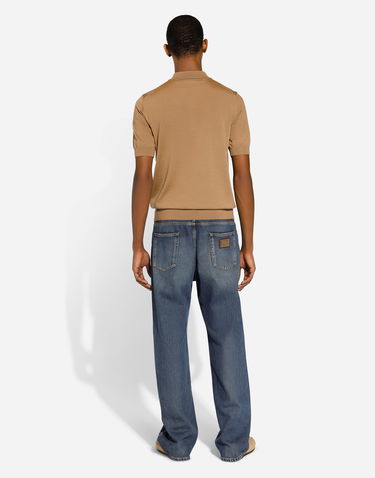 Džínsy Dolce & Gabbana Oversize Washed Effect Denim Jeans Modrá | GWVNXDG8KY5S9001, 2