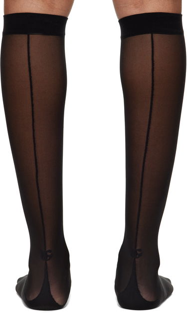 Ponožky Dolce & Gabbana Dolce&Gabbana Three-Pack Logo Nylon Knee-High Socks Čierna | O4A44T ON02S, 1