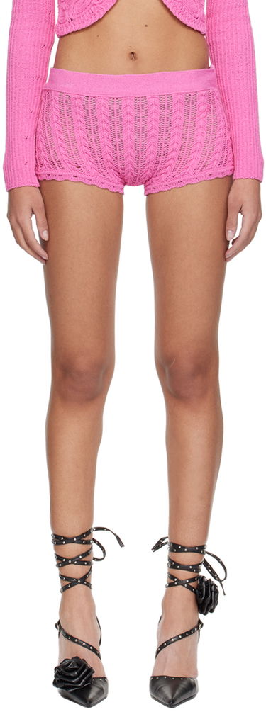 Šortky Blumarine Scalloped Knit Shorts Ružová | P422P112A, 0
