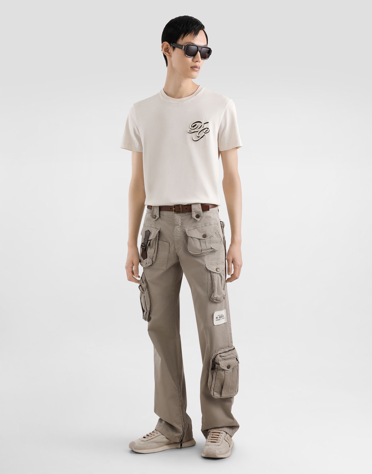 Cargo nohavice Dolce & Gabbana Dolce & Gabbana Re-Edition Cargo Cotton Trousers Béžová | GV0QETG8MQ3M0132, 1