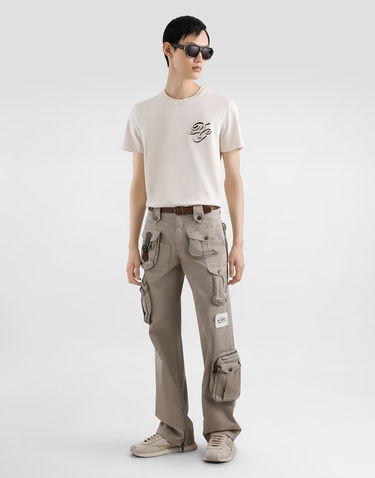 Cargo nohavice Dolce & Gabbana Dolce & Gabbana Re-Edition Cargo Cotton Trousers Béžová | GV0QETG8MQ3M0132, 1