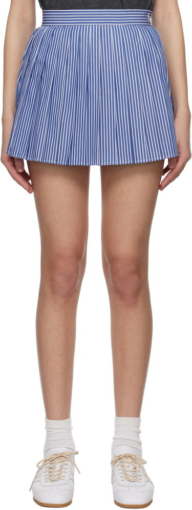 Sukňa Sporty & Rich Sporty & Rich Striped Pleated Anae Miniskirt Modrá | SK018612302ST02, 0