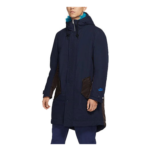 Parka Nike Sportswear Therma-Fit Mid-Length Hooded Jacket Modrá | DD6776-451