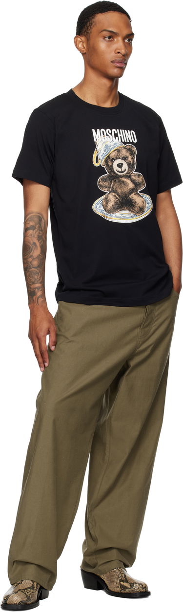 Tričko Moschino Moschino Organic Cotton Teddy Bear Graphic Tee Čierna | 252ZZ071652411555, 3