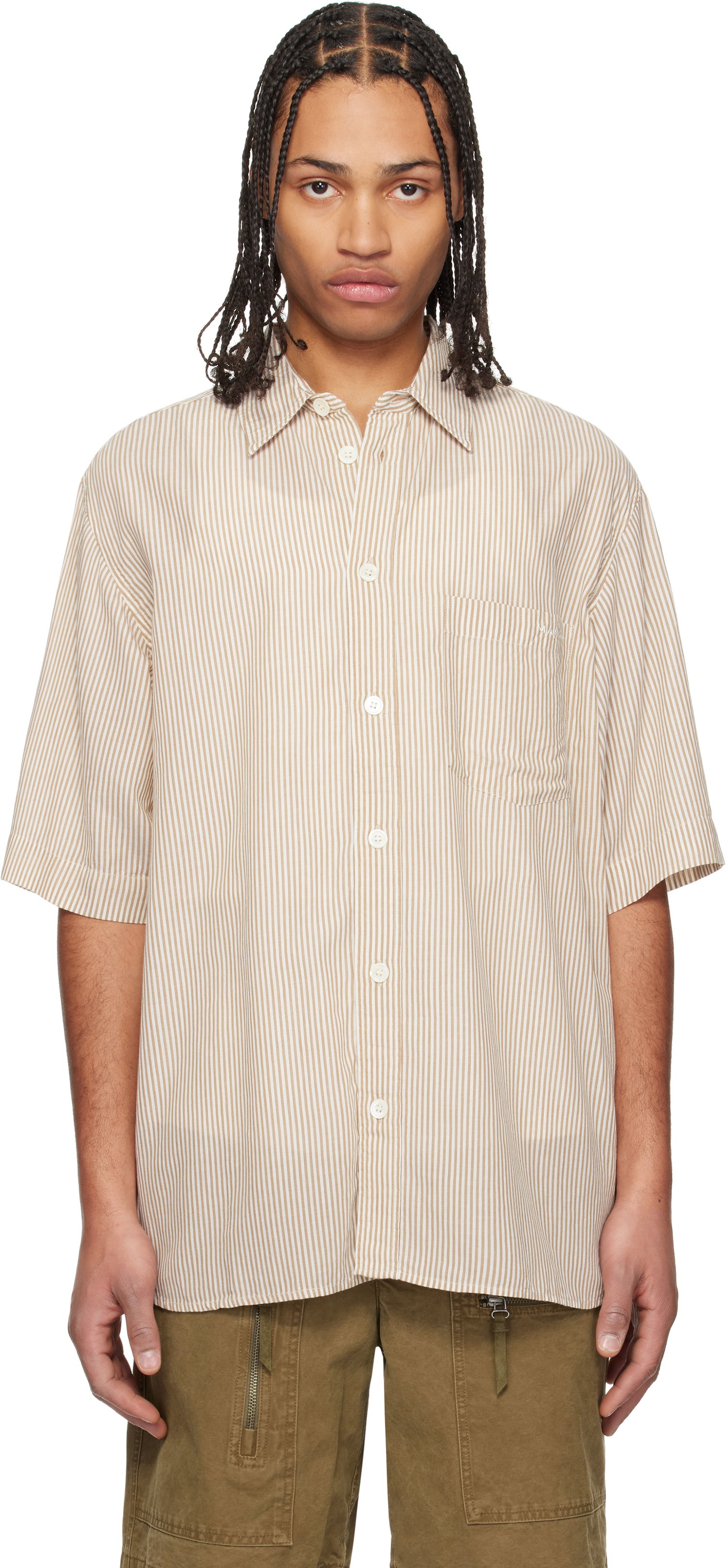 Košeľa ISABEL MARANT Isabel Marant Labilio Striped Shirt Béžová | CH0085HB-B1I15H, 0