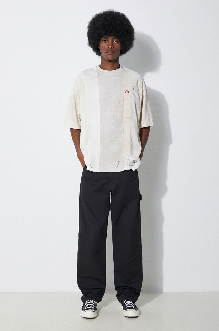 Tričko Maison MIHARA YASUHIRO Maison MIHARA YASUHIRO Vertical Switching T-Shirt Biela | A12TS621, 1