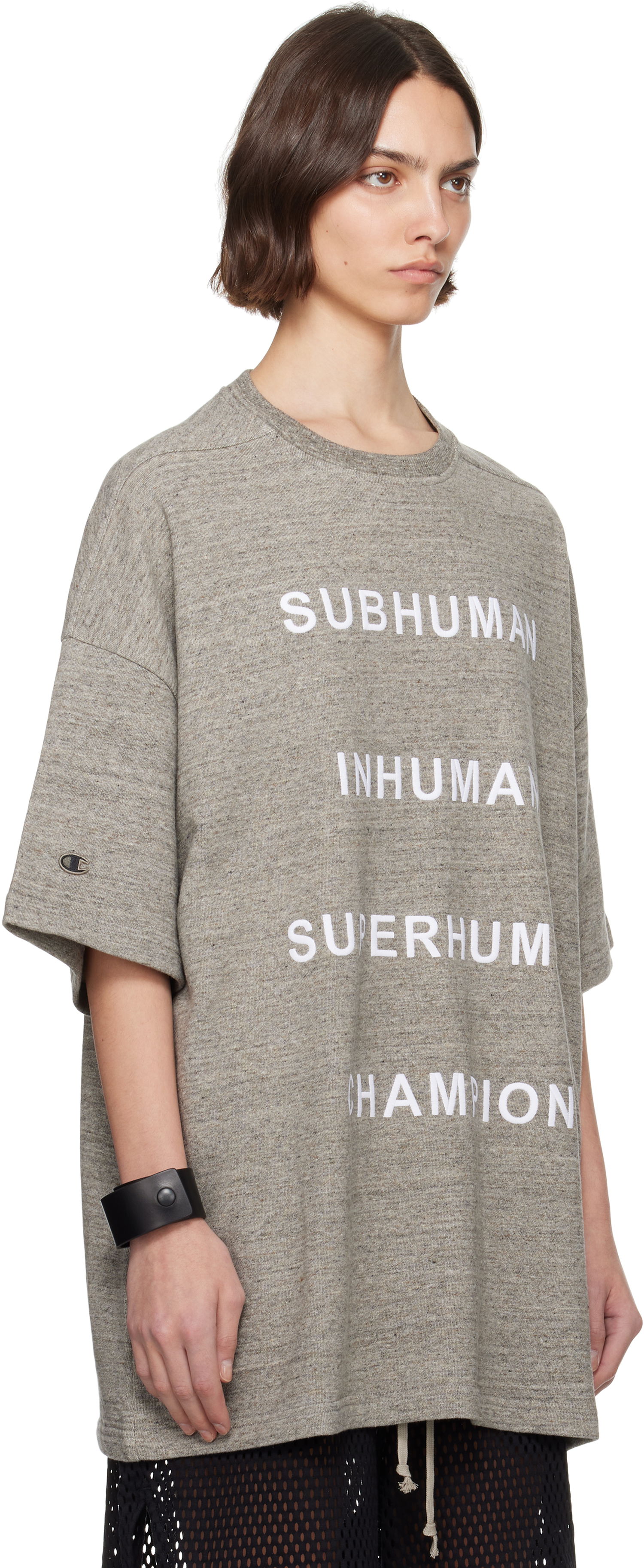 Tričko Rick Owens Rick Owens Champion Edition Tommy T-Shirt Šedá | CW01E1674 CHMJ, 1