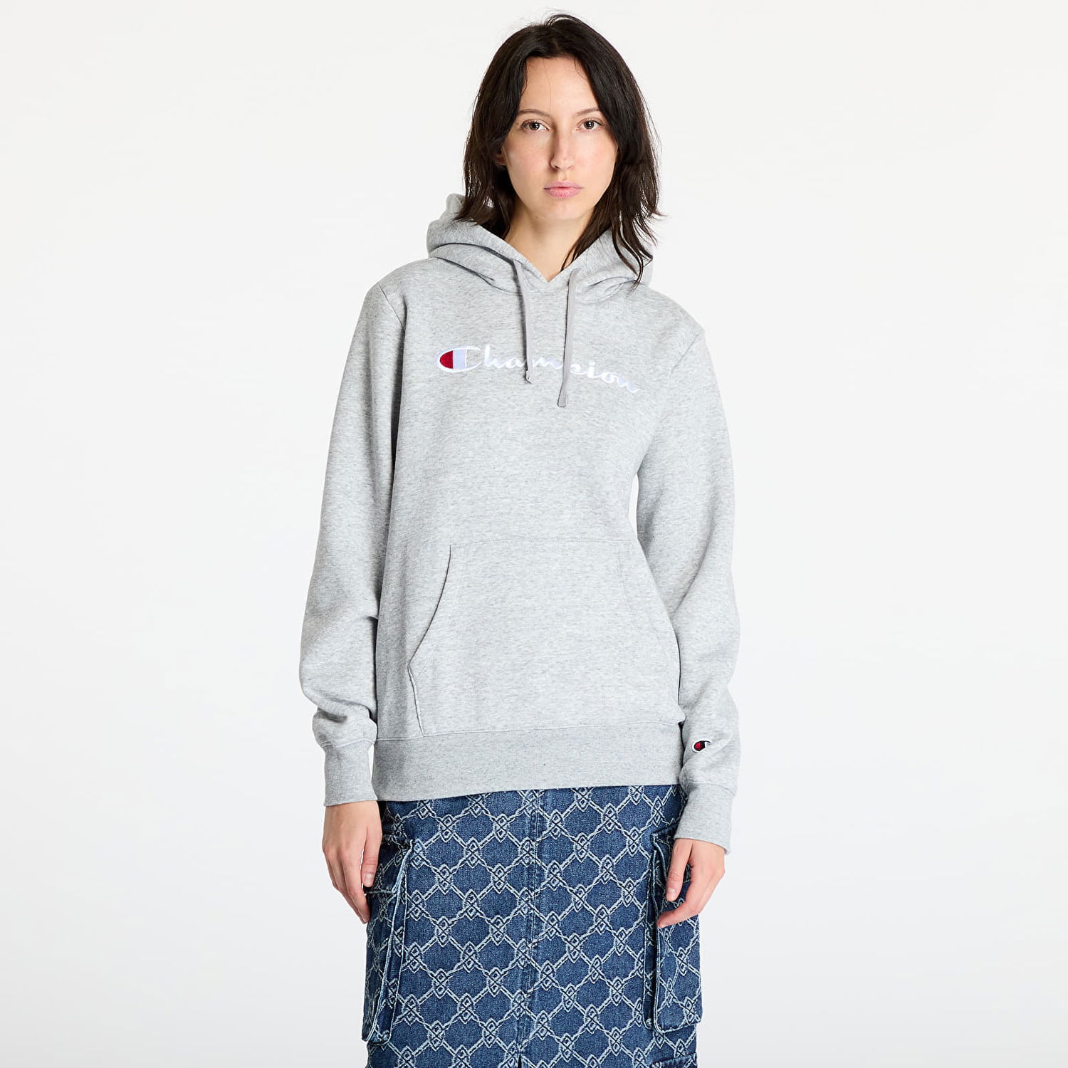Mikina Champion Hooded Sweatshirt Grey Šedá | 117529 CHA EM021, 0