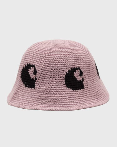 Klobúk Carhartt WIP Crocheted C-Logo Pattern Bucket Hat Ružová | I034482-2WN.XX, 2