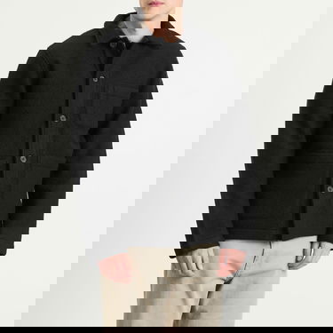 Bunda Universal Works Wool Fleece Field Jacket, Size Small Čierna | 00017-BLK, 2