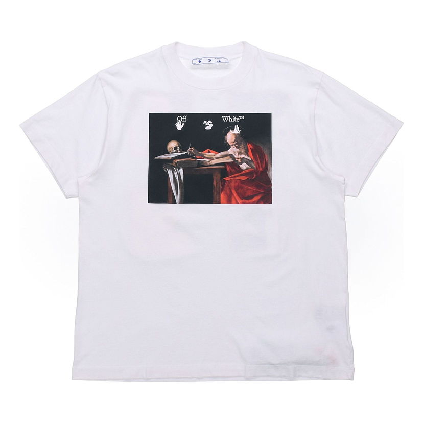 Tričko Off-White Caravaggio Over Graphic Print T-Shirt Biela | OMAA038R21JER0030125