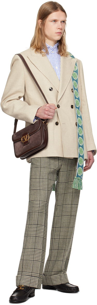 Taška cez rameno Valentino Valentino Garavani 9TO5 Suede Shoulder Bag Hnedá | 6Y2B0D05FMR, 3
