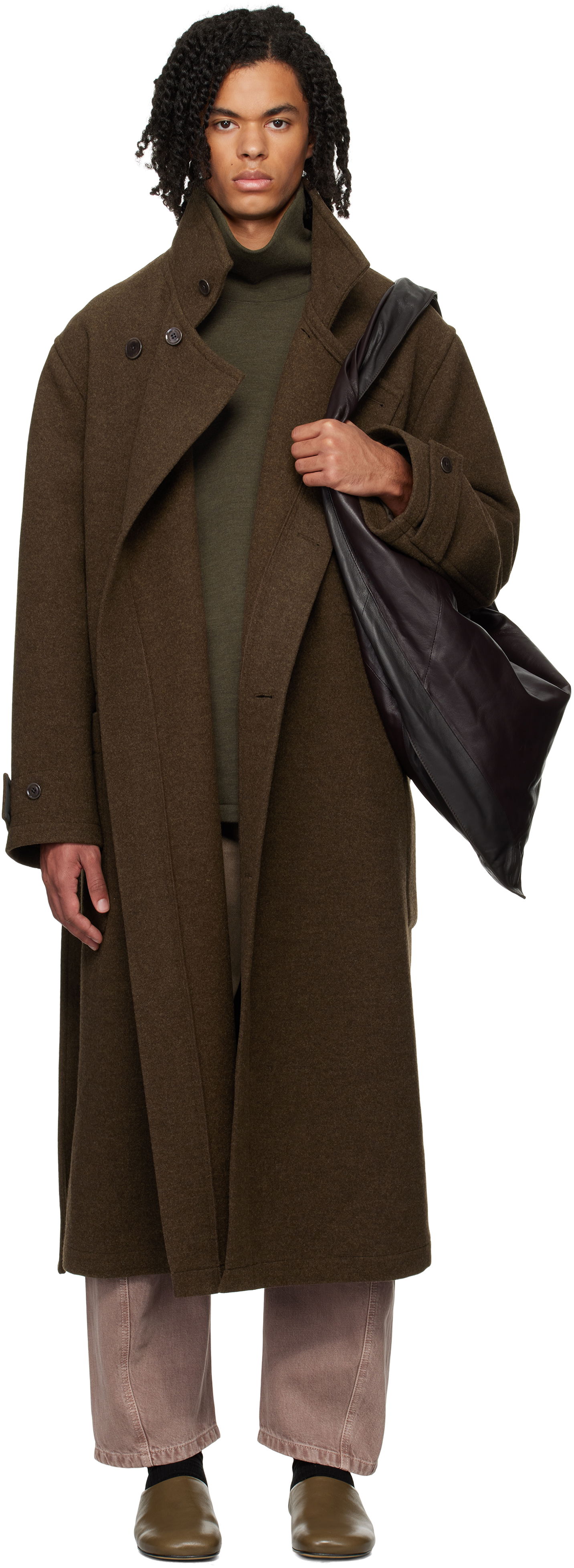 Trenčkot LEMAIRE LEMAIRE Men's Wrap Coat Zelené | CO1090 LF1117, 0