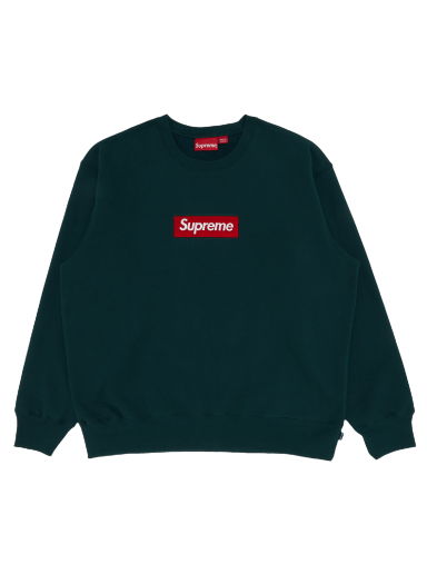 Mikina Supreme Box Logo Crewneck "Dark Pine" Zelené | FW22SW65 DARK PINE