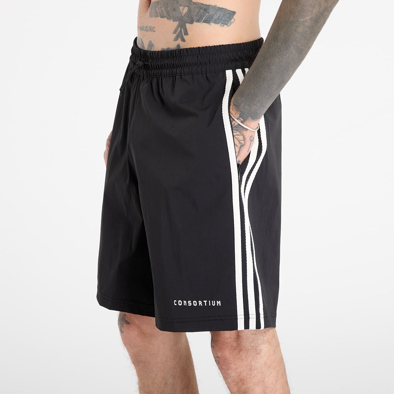 Šortky adidas Originals Three-Stripe Drawstring Shorts Consortium Béžová | JY8320, 1