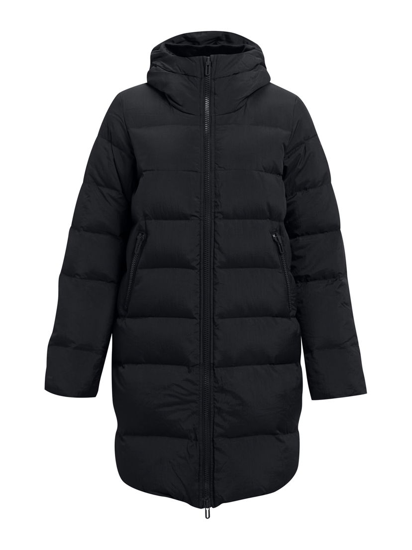 Prešívaná bunda Under Armour Longline Hooded Puffer Jacket Čierna | 1364899-001