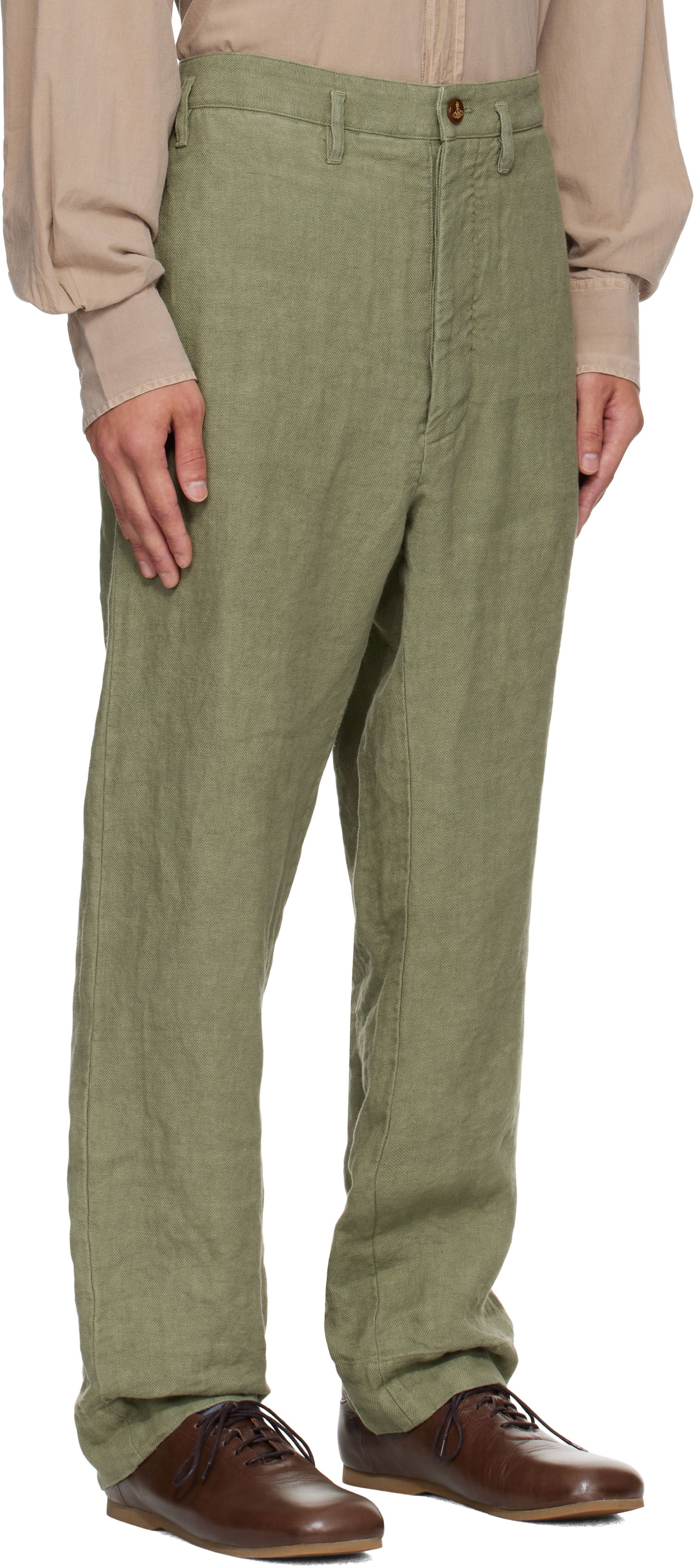 Nohavice Vivienne Westwood Vivienne Westwood Cruise Cropped Trousers Zelené | 2F01000L-W012E-, 1