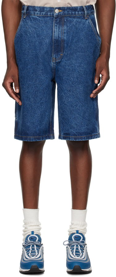 Šortky BBC IceCream ICECREAM Embroidered-Logo Denim Shorts Modrá | IC24254, 0