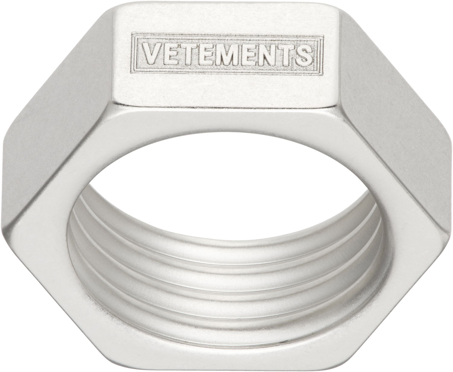 Prsteň VETEMENTS Vetements Silver-Tone Screwnut Ring Metalická | UH76RI200S, 0