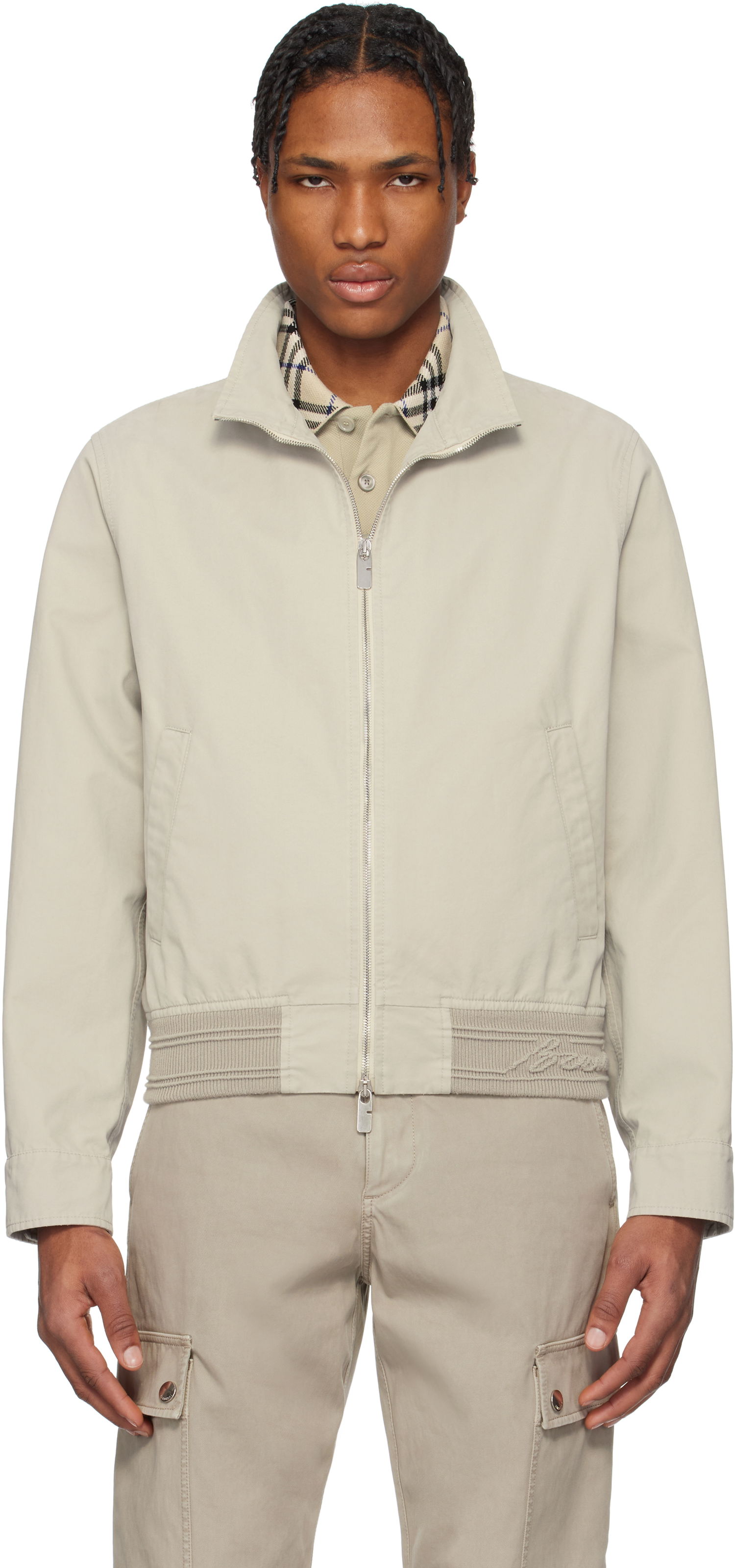 Vetrovka Burberry Burberry Cotton Harrington Jacket Béžová | 8101847, 0