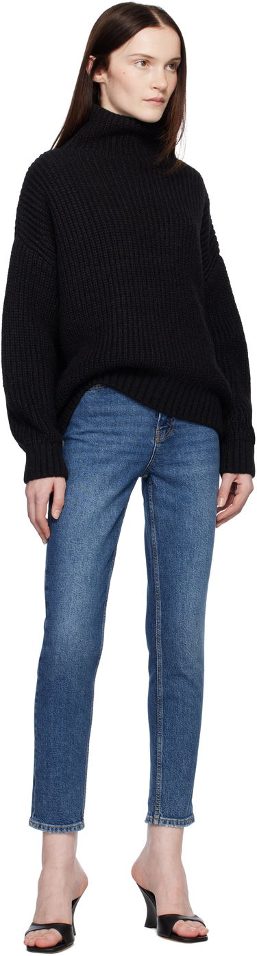 Džínsy Anine Bing Straight Leg Cropped Jeans Modrá | A-06-0088-405C, 3