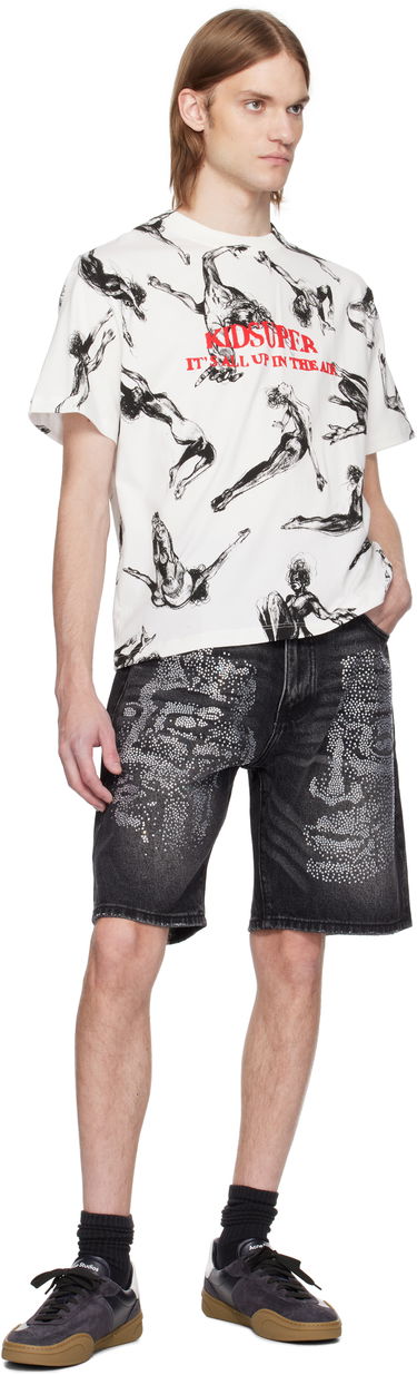 Tričko KidSuper KidSuper Trapeze All Over Print T-Shirt Biela | SS25-TEE-03, 3