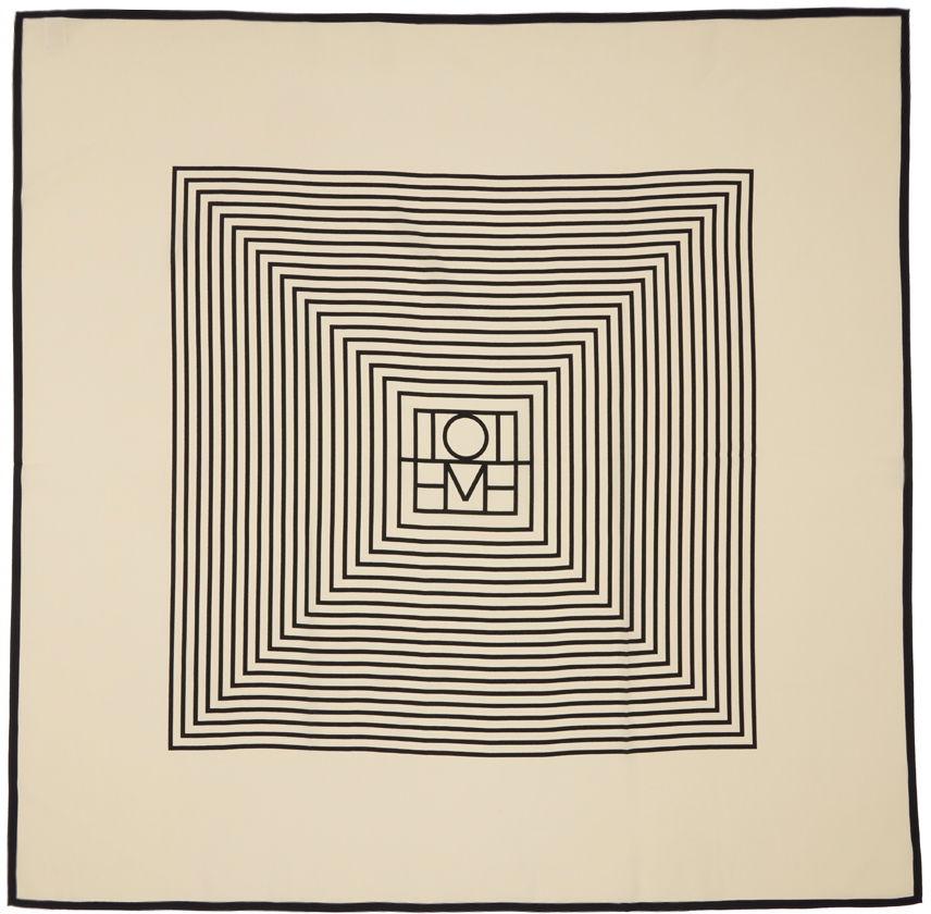 Šál TOTEME Silk Monogram Scarf Béžová | 211-853-801, 0
