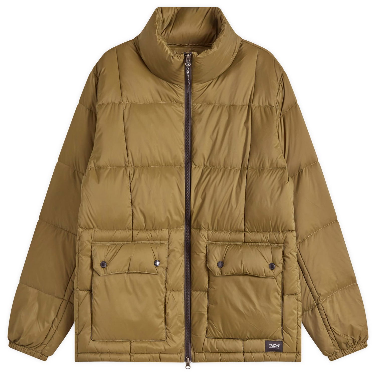 Prešívaná bunda TAION Hooded Down Jacket Zelené | TAION-102VZMT-OLV, 0