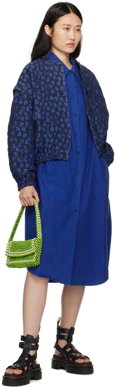 Košeľa YMC YMC Judy Midi Shirt Dress Modrá | Q1WAD, 3