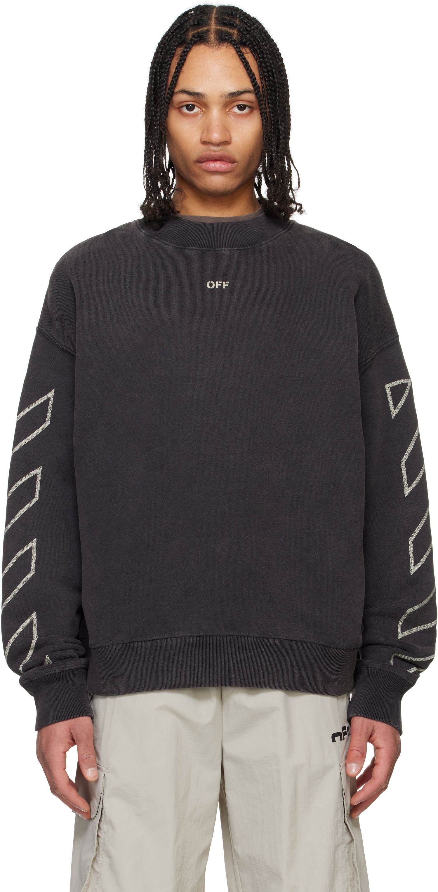Sveter Off-White Off-White Crewneck Martyrdom Arrow Sweatshirt Čierna | OMBA054S25FLE0081361, 0