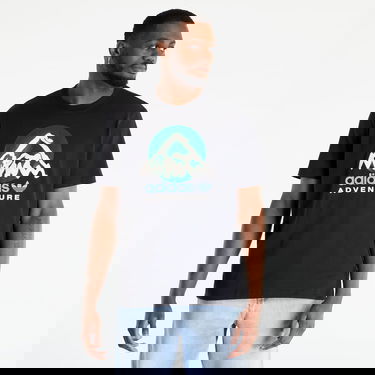 Tričko adidas Originals Adventure Mountain Front T-shirt Čierna | IC2361, 0