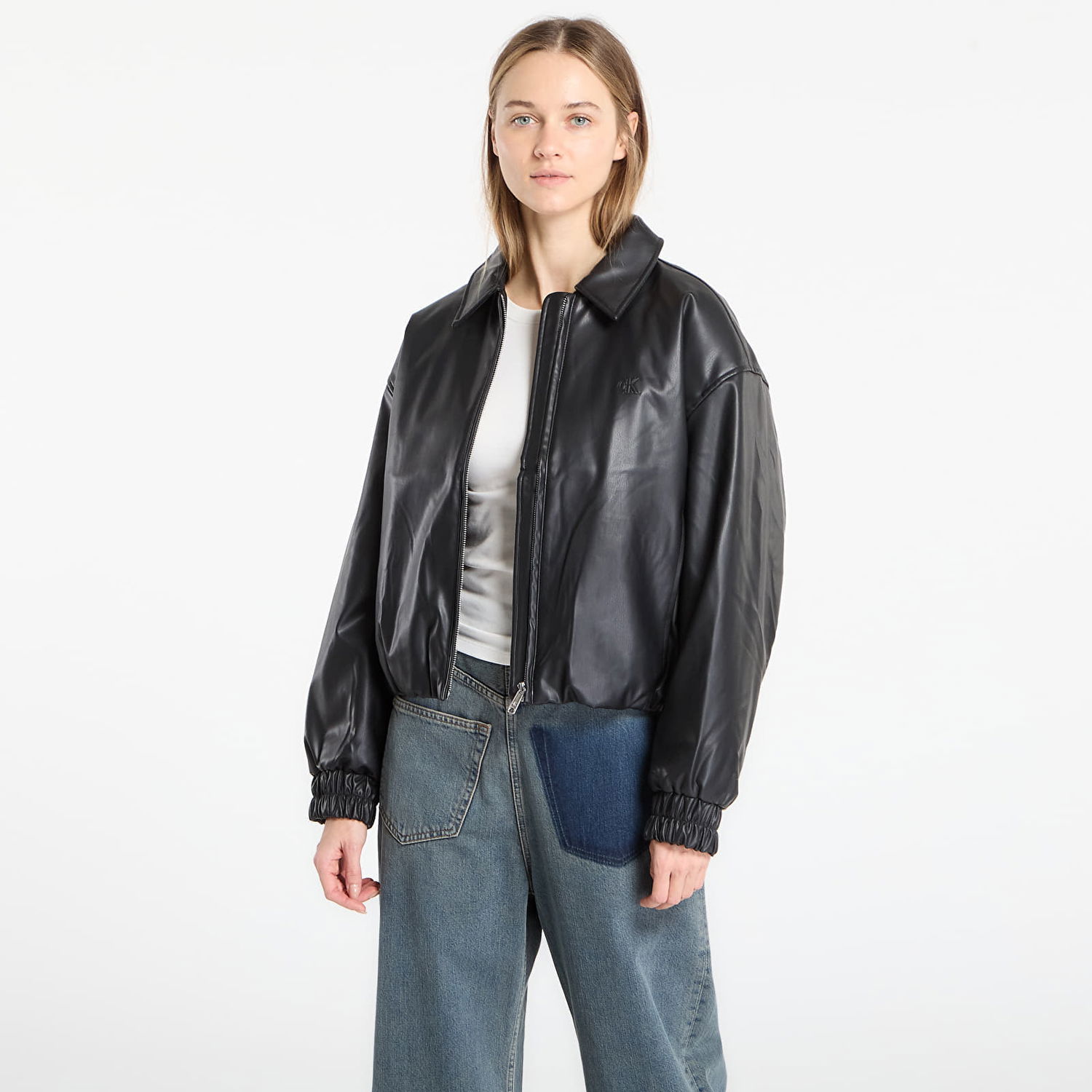 Bomber bunda CALVIN KLEIN Calvin Klein Jeans Faux Leather Insulated Jacket Čierna | LV047E507G UB1, 0