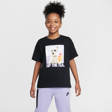 Tričko Nike Nike Sportswear Sip The Tea Graphic T-Shirt Čierna | HQ2337-010, 4