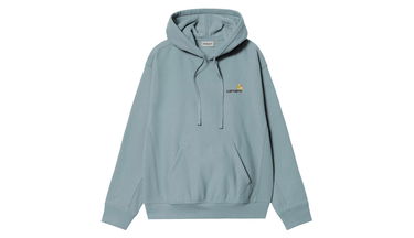 Mikina Carhartt WIP American Script Hooded Sweatshirt Tyrkysová | I028279_33E_XX, 1
