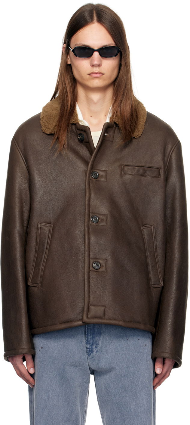 Bunda OUR LEGACY Our Legacy Alaska Shearling Jacket Hnedá | M4249AR