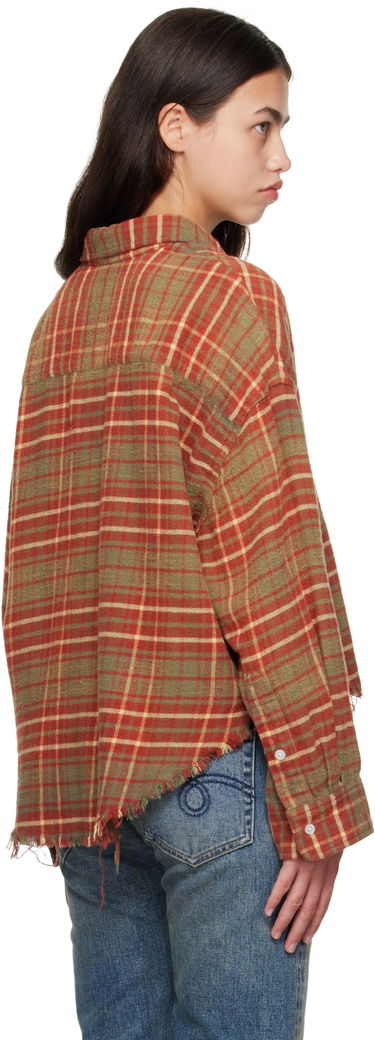 Košeľa R13 R13 Drop Neck Cropped Plaid Shirt Rôznofarebný | R13WR150-R563B, 2