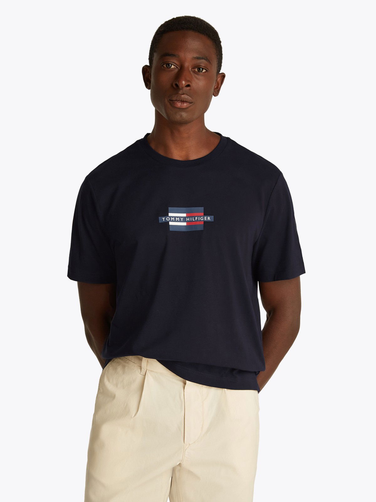 Tričko Tommy Hilfiger Tommy Hilfiger Flag Box T-Shirt Navy | MW0MW38636DW5, 0