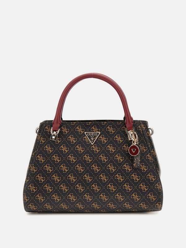 Kabelka GUESS Noelle 4G Logo Satchel Hnedá | HWQL7879070, 0