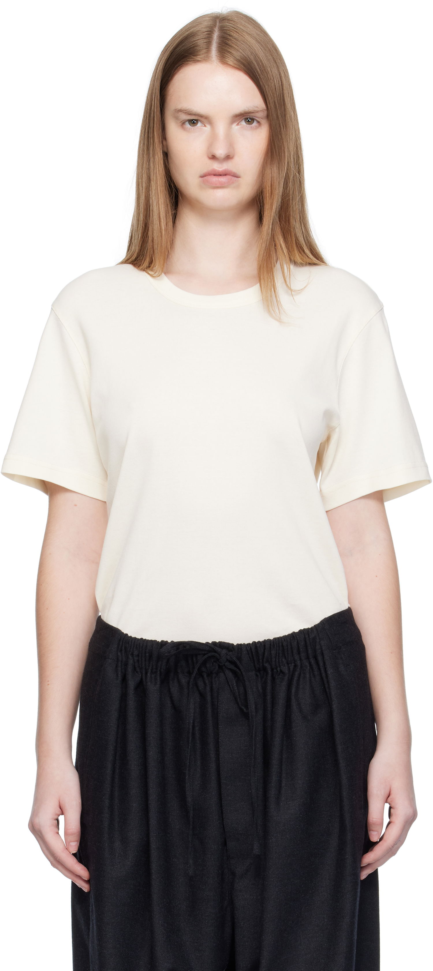 Tričko LEMAIRE LEMAIRE Rib T-shirt Biela | TO1440 LJ1016, 0
