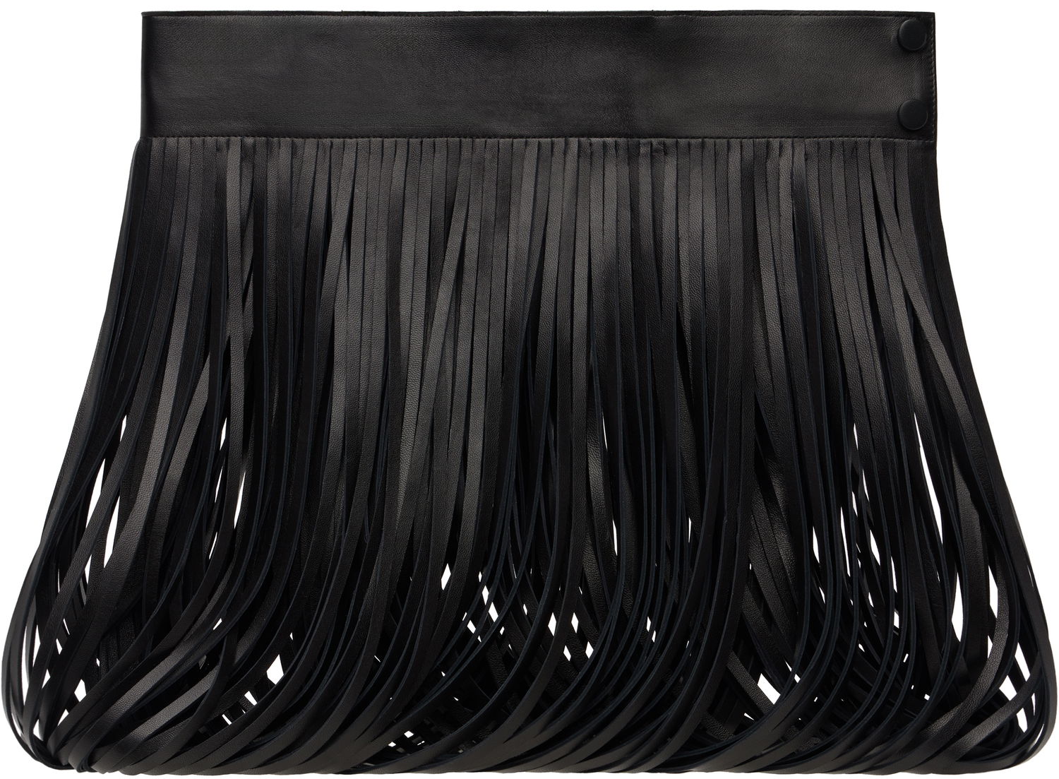 Opasok Alaïa ALAÏA Fringed Leather Waist Belt Čierna | AA9J05546C228, 0