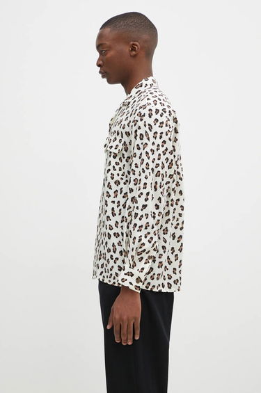 Košeľa WACKO MARIA Leopard Print Relaxed Fit Long Sleeve Shirt Biela | 24FW.WMS.HI02, 1