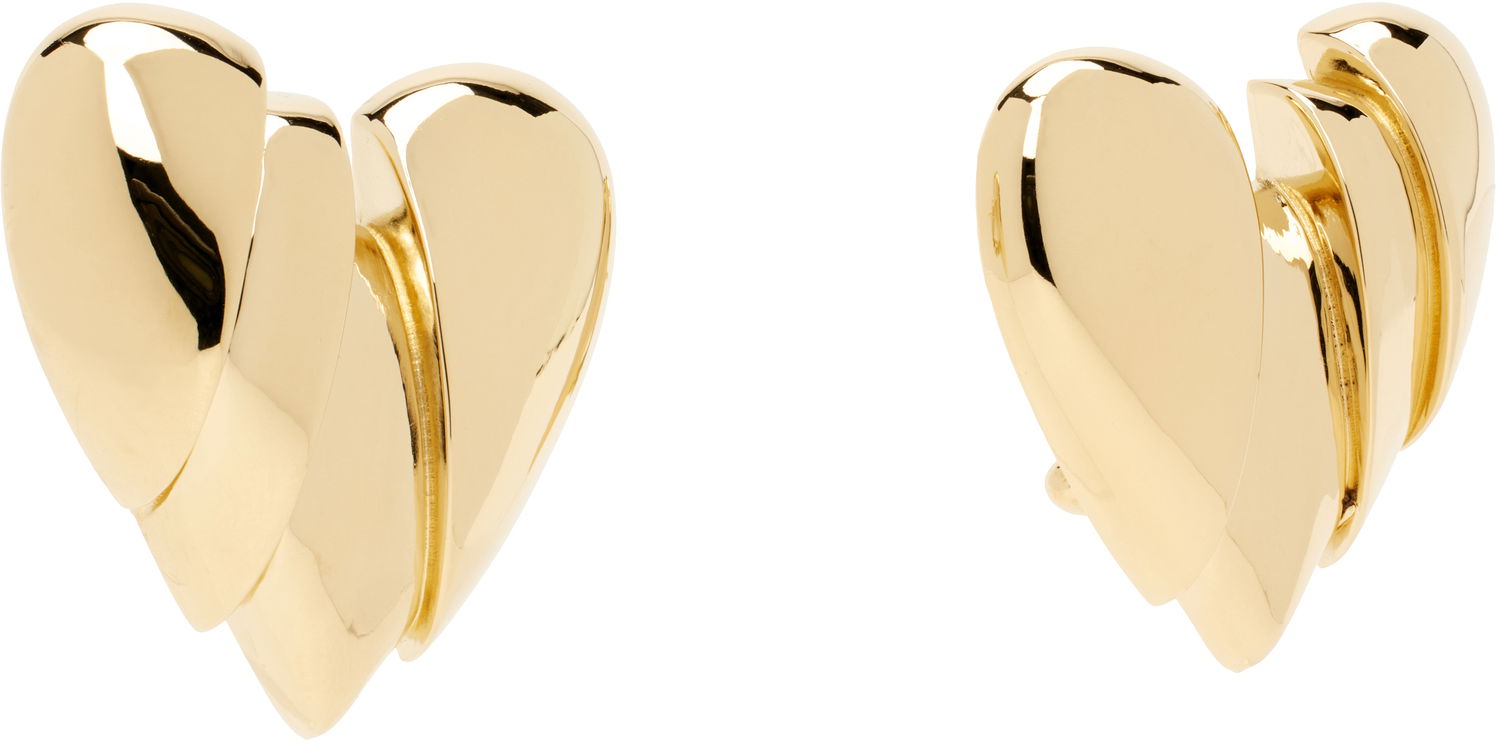 Náušnice Amina Muaddi Muaddi Heartbreaker Earrings Metalická | HEARTBREAKER EARRING, 1