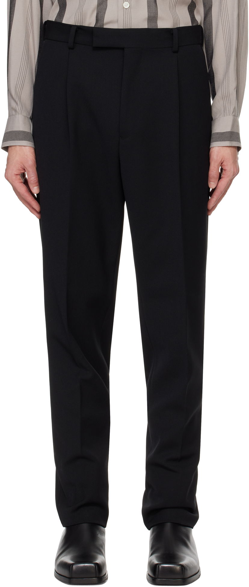 Nohavice WACKO MARIA Pleated Trousers Čierna | 24FWE-WMP-TR01