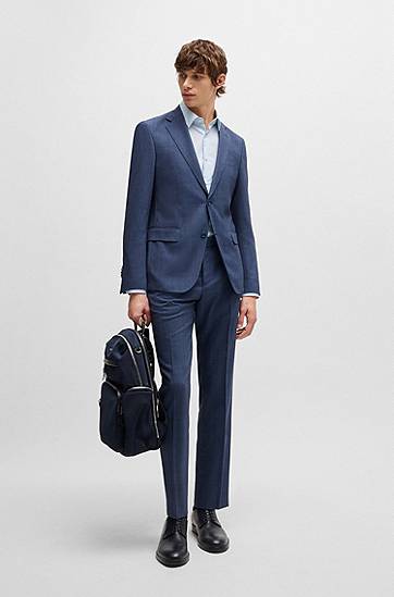 Košeľa BOSS Slim Fit Anti-Bacterial Oxford Shirt Modrá | 50533421, 1