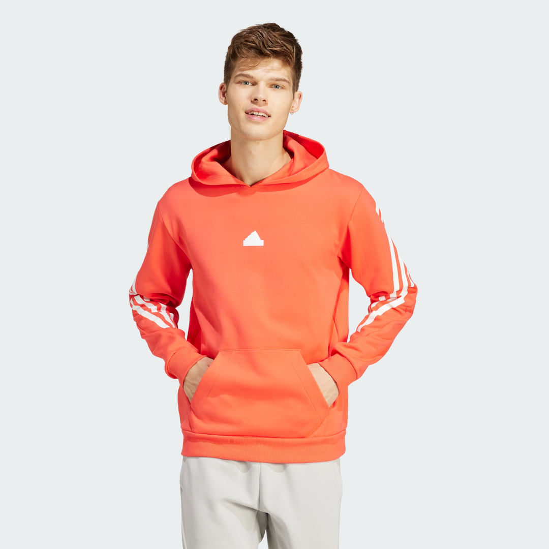 Mikina adidas Performance Men's Hoodie With Graphic Stripes Oranžová | IR9229, 0