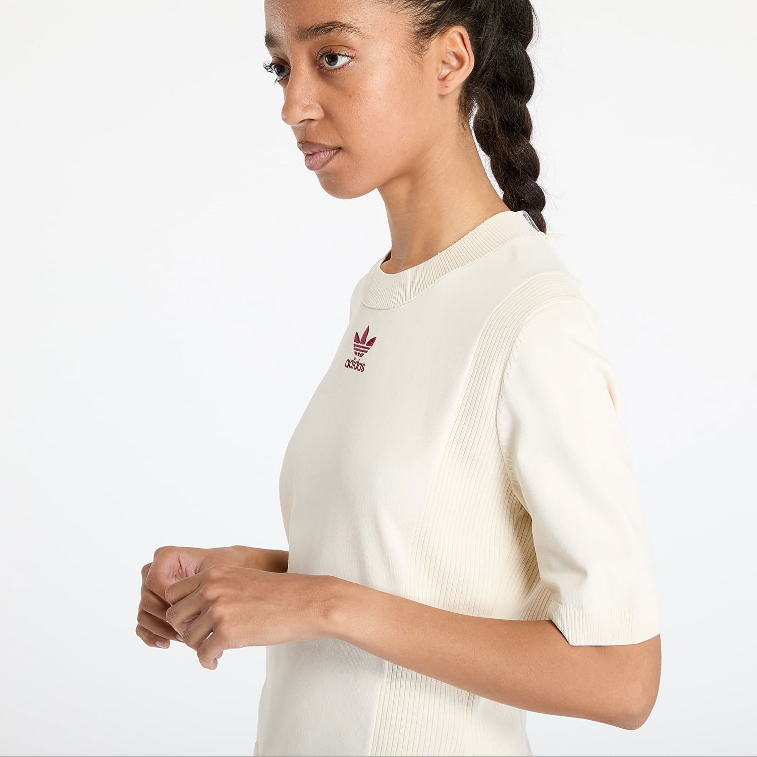 Tričko adidas Originals Wales Bonner x Knit Short Sleeve T-Shirt Biela | JL9587, 1