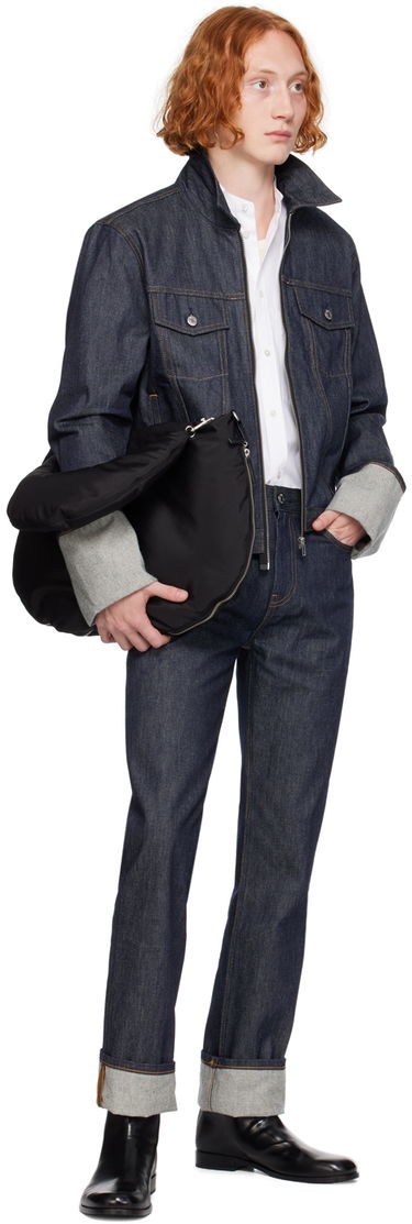 Bunda Helmut Lang Cuffed Denim Jacket Modrá | O02DM101, 3