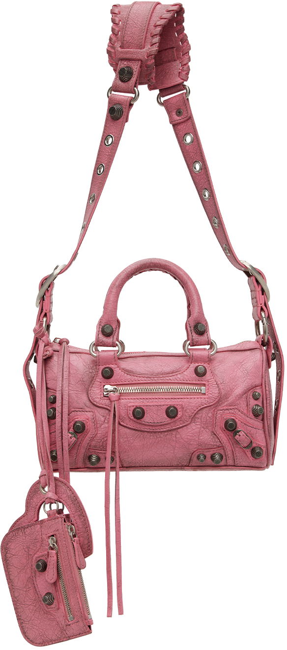 Taška cez rameno Balenciaga Mini 'Le Cagole' Duffle Bag Ružová | 743356 2AAF3, 0