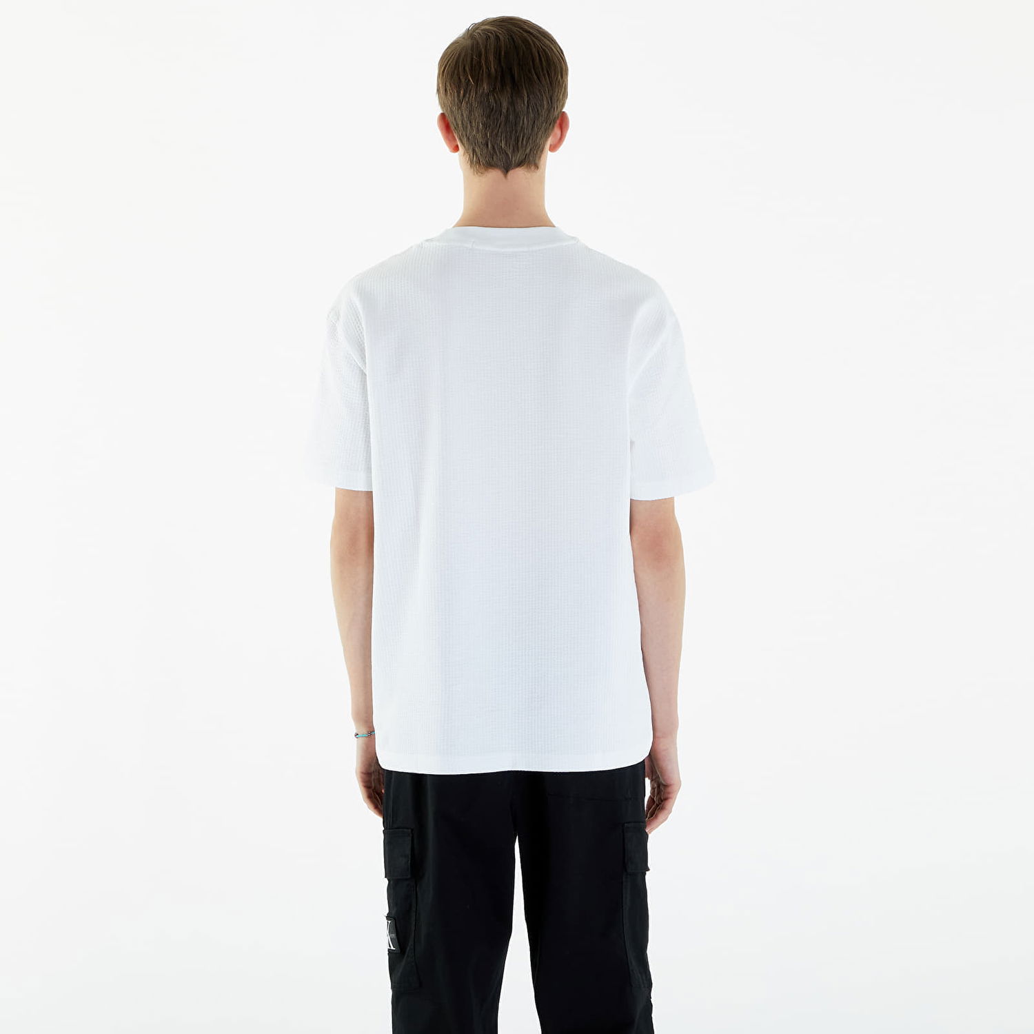 Tričko CALVIN KLEIN Texture Pocket Short Sleeve T-Shirt Biela | J30J325214 YAF, 1